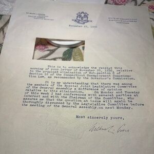 📜 Governor Wilbur L. Cross of Connecticut — 1936 Signed Autograph Letter